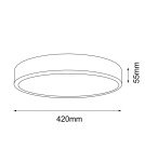 Plafony LED - Shilo Plafon Nomi - Biały (420 mm) 4000K 8447 - product 2
