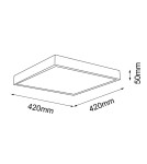 Plafony LED - Shilo Plafon Nomi - Czarny (420x420 mm) 4000K 8450 - product 2