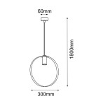 Shilo Lampa wisząca Ortiga 2 - Czarna (300 mm) 5148 Shilo Lampa wisząca Ortiga 2 - Czarna (300 mm) 5148
