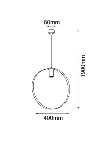 Shilo Lampa wisząca Ortiga 3 - Czarna (400 mm) 5149 - produkt 2