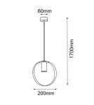 Shilo Lampa wisząca Ortiga 1 - Biała (200 mm) 5042 Shilo Lampa wisząca Ortiga 1 - Biała (200 mm) 5042