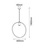 Lampy wiszące industrialne - Shilo Lampa wisząca Ortiga 3 - Biała (400 mm) 5151 - product 2