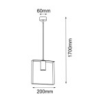 Lampy wiszące industrialne - Shilo Lampa wisząca Ortiga 4 - Czarna (200 mm) 5044 - product 2