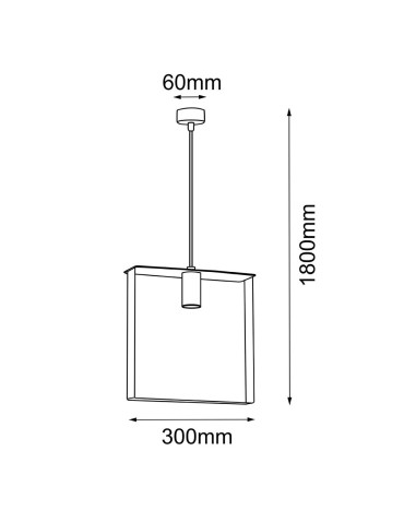 Shilo Lampa wisząca Ortiga 5 - Czarna (300 mm) 5154 - produkt 2