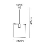 Shilo Lampa wisząca Ortiga 5 - Platyna mat (300 mm) 5158 Shilo Lampa wisząca Ortiga 5 - Platyna mat (300 mm) 5158