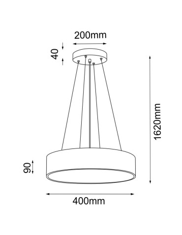 Shilo Lampa wisząca Sengo P 40 - Czarna (400 mm) 5204 - produkt 2