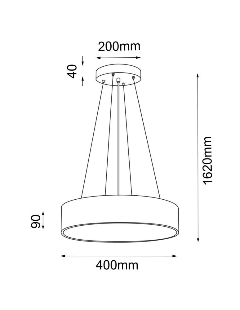 Lampy wiszące - Shilo Lampa wisząca Sengo P 40 - Czarna (400 mm) 5204 - product kolory-swiatla.pl 2
