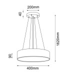 Shilo Lampa wisząca Sengo P 40 - Biała (400 mm) 5205 Shilo Lampa wisząca Sengo P 40 - Biała (400 mm) 5205