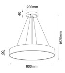 Lampy wiszące - Shilo Lampa wisząca Sengo P 60 - Czarna (600 mm) 5210 - product 2
