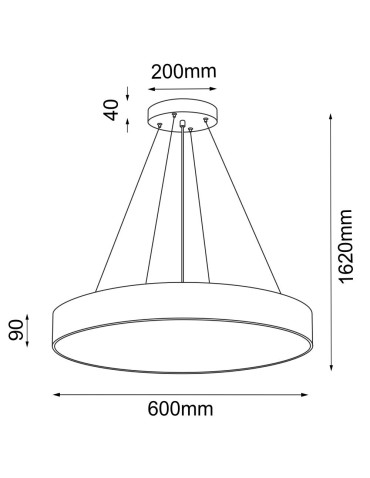 Shilo Lampa wisząca Sengo P 60 - Biała (600 mm) 5211 - produkt 2