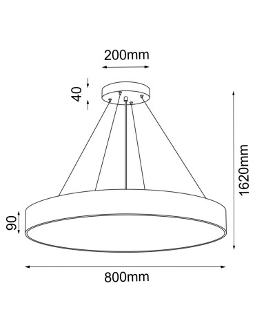 Shilo Lampa wisząca Sengo P 80 - Biała (800 mm) 5213 - produkt 2