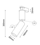 Lampy do szynoprzewodów 3 fazowych - Shilo Spot Shima - Czarny - Szynoprzewód 3F 230V 6612 - product 2