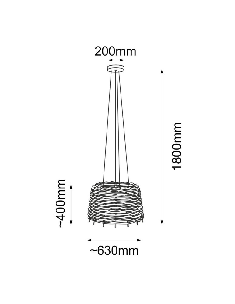Shilo Lampa wisząca Suami O 60 - Czarna-platyna mat (630 mm) 5090 Shilo Lampa wisząca Suami O 60 - Czarna-platyna mat (630 mm) 5090