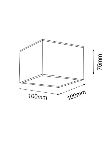 Shilo Plafon Suwa - Biały IP44 (100x100 mm) 7721 - produkt 2