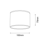 Lampy sufitowe łazienkowe - Shilo Plafon Suwa - Czarny IP44 (100 mm) 8052 - product 2