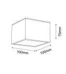 Lampy sufitowe łazienkowe - Shilo Plafon Suwa - Czarny IP44 (100x100 mm) 8053 - product 2