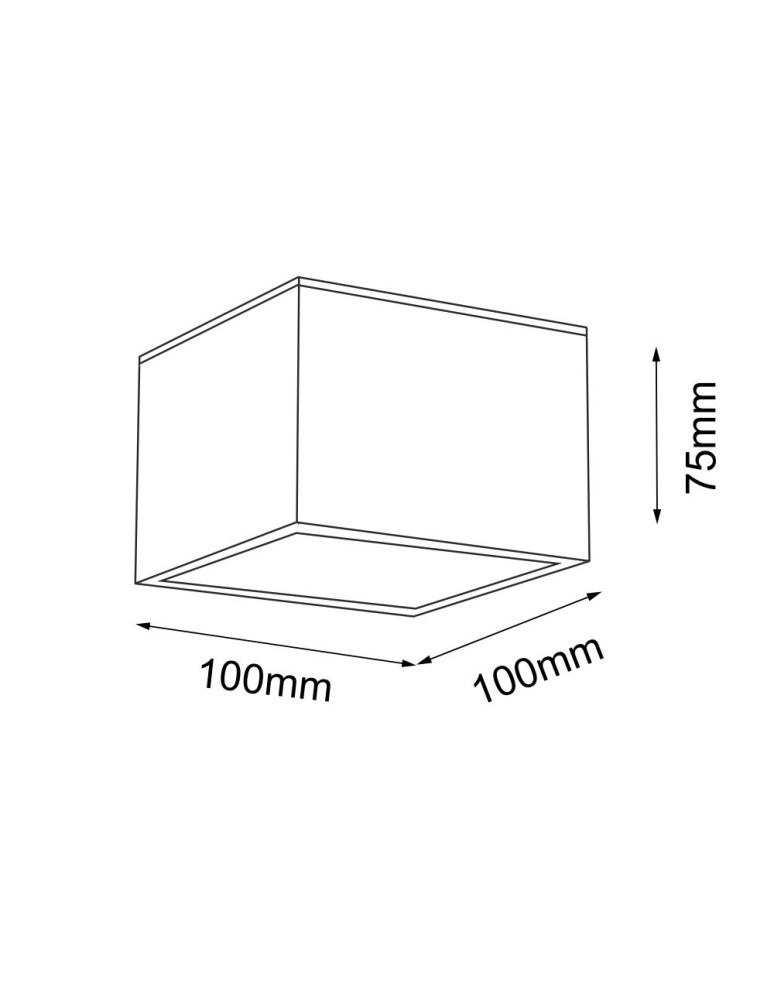 Lampy sufitowe łazienkowe - Shilo Plafon Suwa - Czarny IP44 (100x100 mm) 8053 - product kolory-swiatla.pl 2