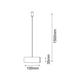 Akcesoria systemów oświetleniowych - Shilo Łącznik 10 z zawiesiem do systemu modułowego Mafra - Czarny (1500 mm) 5101 - product 2