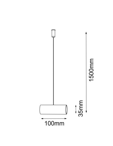 Shilo Łącznik 10 z zawiesiem do systemu modułowego Mafra - Czarny (1500 mm) 5101 - product 2