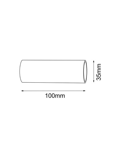 Shilo Łącznik 10 do systemu modułowego Mafra - Czarny (100 mm) 5104 - produkt 2