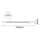 Shilo Lampa modułowa Mafra - Czarna (1000 mm) 5103 Shilo Lampa modułowa Mafra - Czarna (1000 mm) 5103