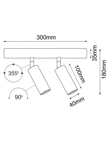 Shilo Lampa modułowa Mafra 2 - Czarna 5107 - produkt 2