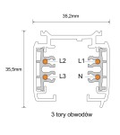 Szyny 3 fazowe - Shilo Szynoprzewód natynkowy 3F 230V - Czarny (1 m) 8097 - product 2