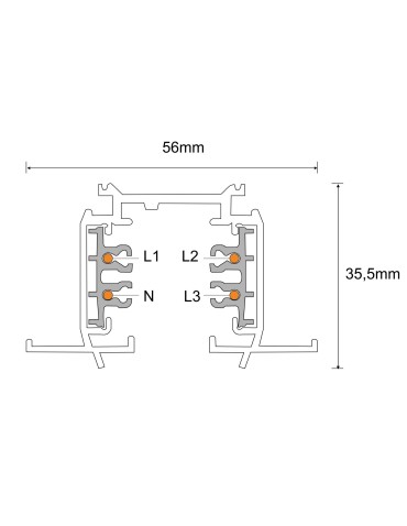 Shilo Szynoprzewód podtynkowy 3F 230V - Biały (2 m) 8104 - produkt 2