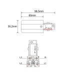 Akcesoria do szynoprzewodów 3 fazowych - Shilo Zasilanie lewe do szynoprzewodu 3F 230V - Czarne 8105 - product 2