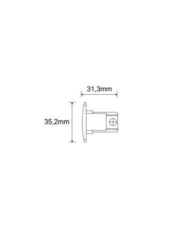 Shilo Zakończenie do szynoprzewodu natynkowego 3F 230V - Czarne 8109 - produkt 2