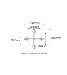 Shilo Łącznik X szynoprzewodu 3F 230V - Biały 8116 Shilo Łącznik X szynoprzewodu 3F 230V - Biały 8116