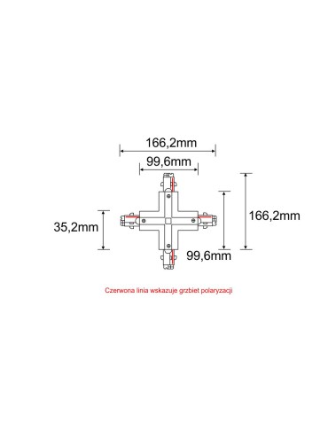 Shilo Łącznik X szynoprzewodu 3F 230V - Biały 8116 - produkt 2