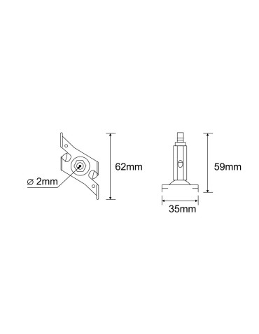 Shilo Zawiesie 5m do szynoprzewodu natynkowego 3F 230V - Czarne 8132 - produkt 2