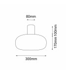 Lampy sufitowe nowoczesne - Shilo Plafon Tanpo O - Czarny (300 mm) 1094 - product 2