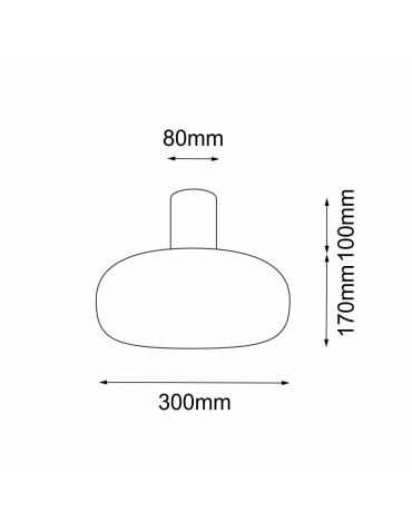 Shilo Plafon Tanpo O - Czarny (300 mm) 1094 - produkt 2