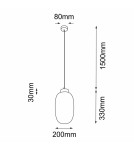 Shilo Lampa wisząca Tanpo I Z - Czarna (200 mm) 5208 Shilo Lampa wisząca Tanpo I Z - Czarna (200 mm) 5208