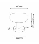 Shilo Lampa stołowa Tanpo O G - Czarna (300 mm) 2034 Shilo Lampa stołowa Tanpo O G - Czarna (300 mm) 2034