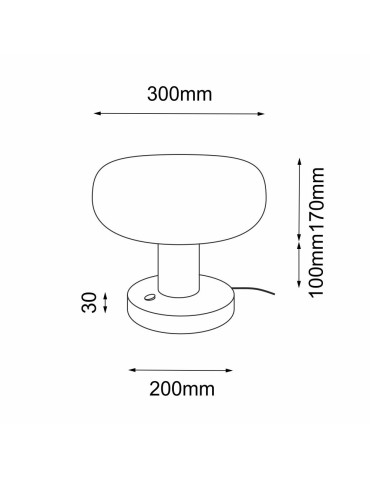 Shilo Lampa stołowa Tanpo O G - Czarna (300 mm) 2034 - produkt 2