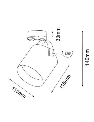 Shilo Spot Tenri - Czarny - Szynoprzewód 3F 230V 6616 - produkt 2