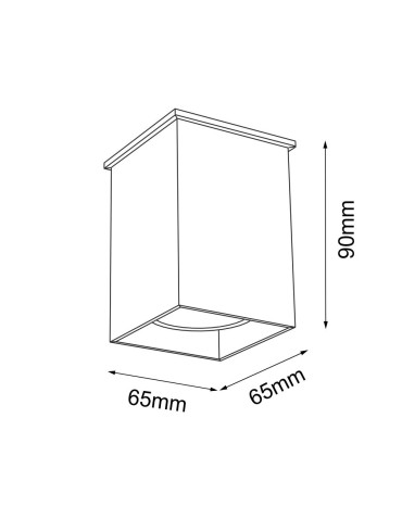 Shilo Plafon Toda - Czarny (90 mm) 1101 - produkt 2