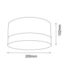 Lampy sufitowe łazienkowe - Shilo Plafon Tosa - Biały IP44 (200 mm) 7728 - product 2