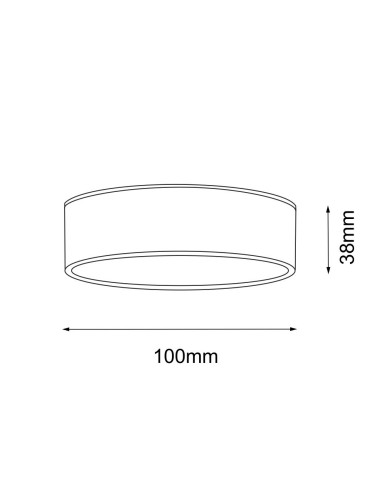 Shilo Plafon Tottori IL - Biały IP44 (100 mm) 3000K 7724 - produkt 2