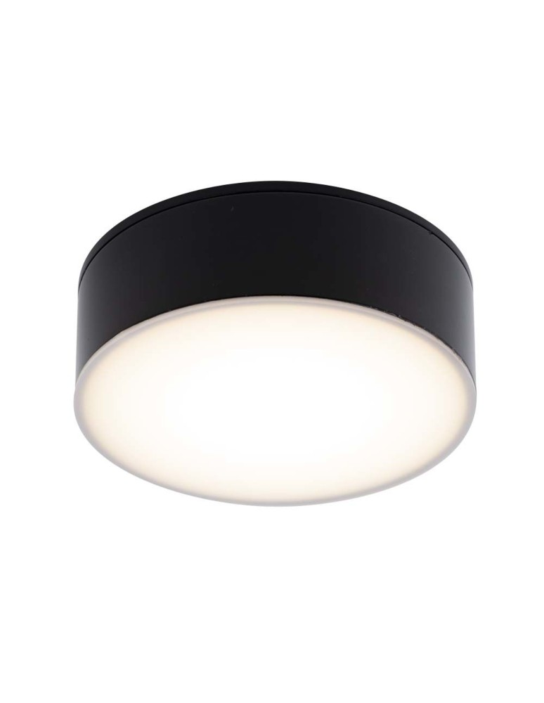 Shilo Plafon Tottori IL - Czarny IP44 (100 mm) 3000K 8056