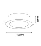 Lampy wpuszczane z kloszem hermetyczne - Shilo Lampa wpuszczana Tottori Il - Czarna (125 mm) IP44 3000K 8058 - product 2
