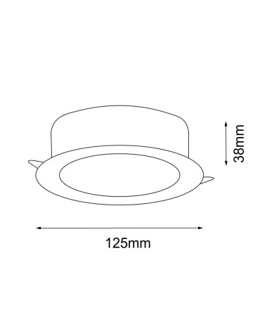 Shilo Lampa wpuszczana Tottori Il - Czarna (125 mm) IP44 3000K 8058 - produkt 2