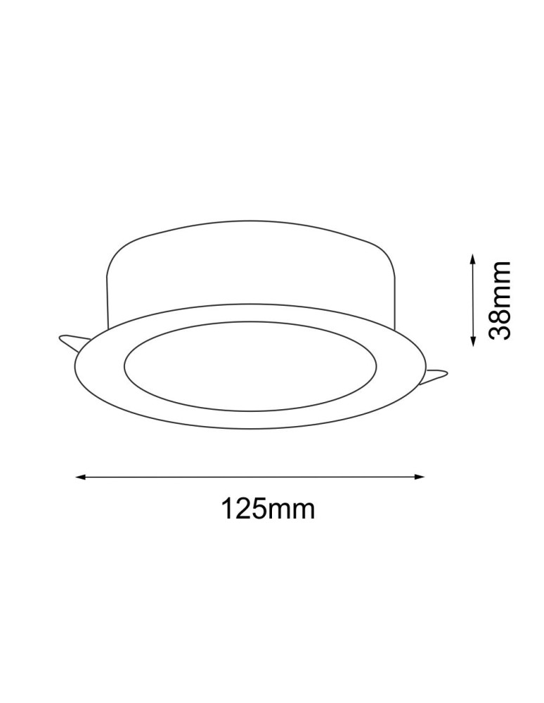 Lampy wpuszczane z kloszem hermetyczne - Shilo Lampa wpuszczana Tottori Il - Czarna (125 mm) IP44 3000K 8058 - product kolory-swiatla.pl 2