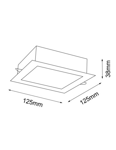 Shilo Lampa wpuszczana Tottori IL - Czarna (125 mm) IP44 3000K 8059 - produkt 2