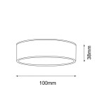 Lampy sufitowe łazienkowe - Shilo Plafon Tottori IL - Czarny IP44 (100 mm) 4000K 8575 - product 2