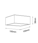 Lampy sufitowe łazienkowe - Shilo Plafon Tottori IL - Czarny IP44 (100x100 mm) 4000K 8577 - product 2