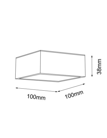 Shilo Plafon Tottori IL - Czarny IP44 (100x100 mm) 4000K 8577 - produkt 2